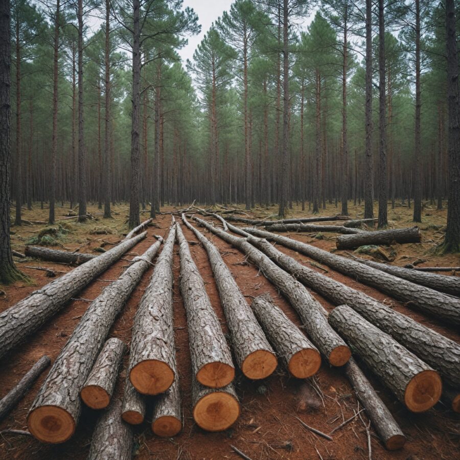Exploração Sustentável de Madeira nas Florestas de Pinus da Suécia