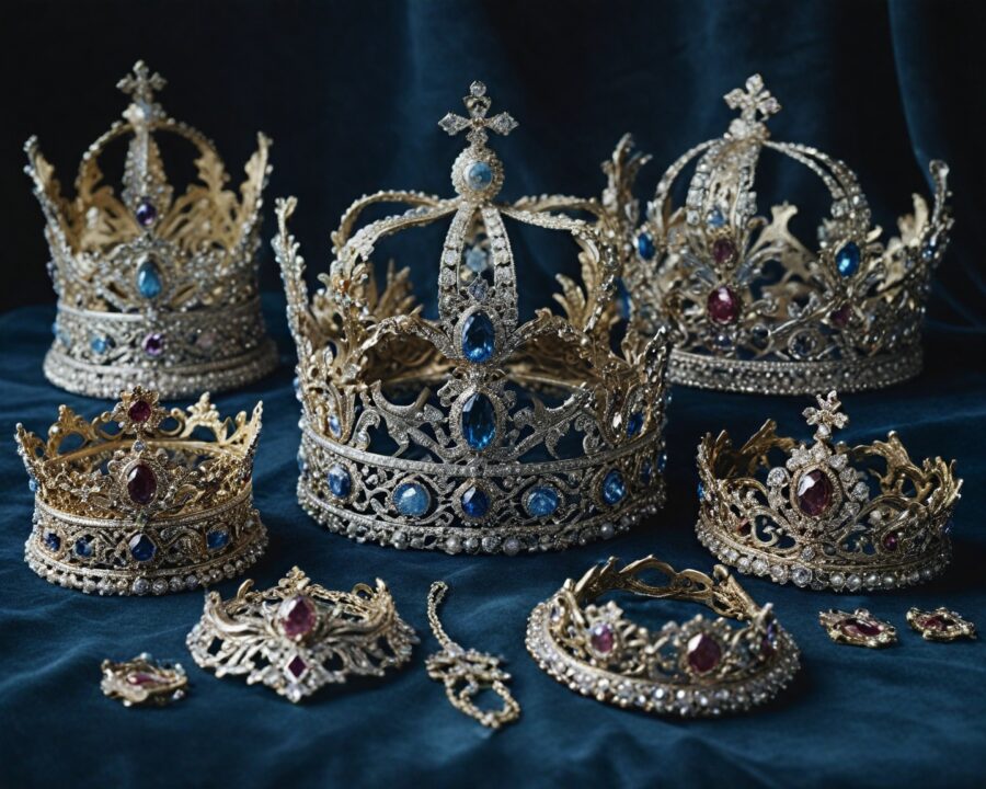 Os metais preciosos mais usados em coroas e joias reais