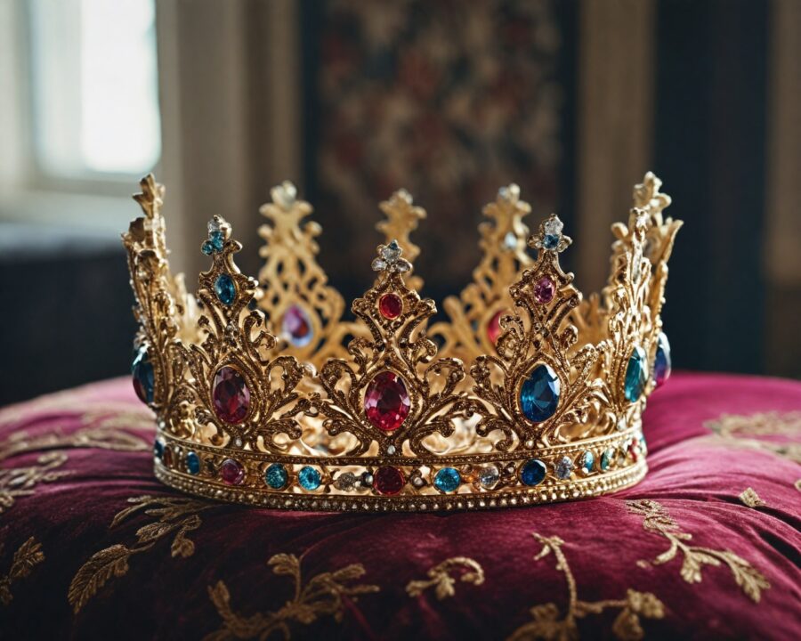 Os metais preciosos mais usados em joias reais e coroas