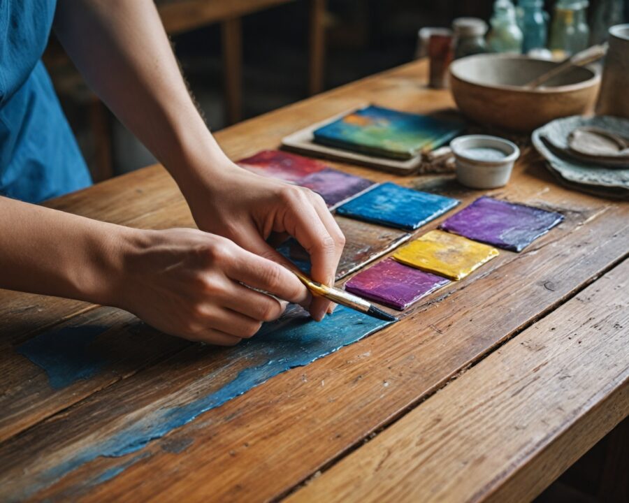 técnicas de tingimento e pintura de madeira no design moderno