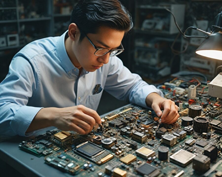 Como metais preciosos são usados em eletrônicos avançados