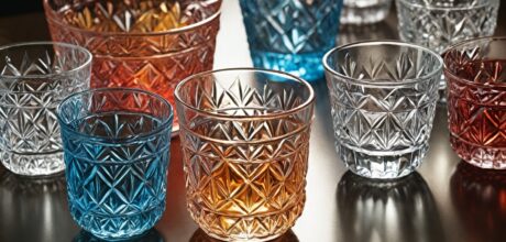 Propriedades ópticas do vidro lapidado e sua semelhança com gemas