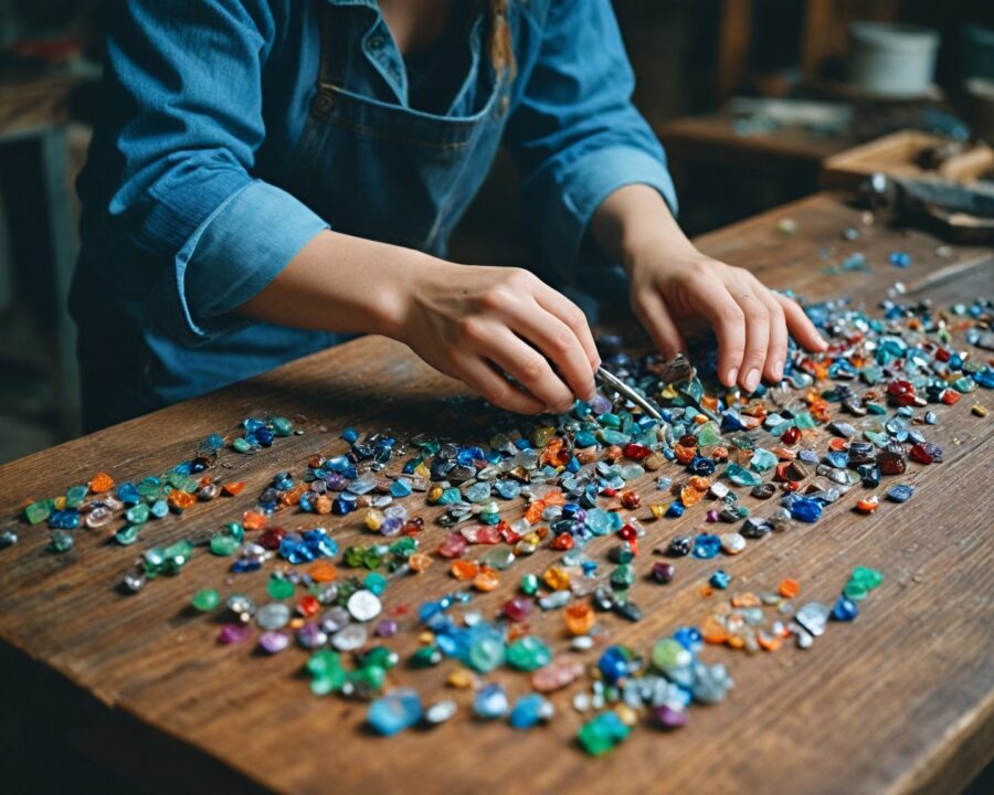 Técnicas artesanais para criar joias de prata com vidro