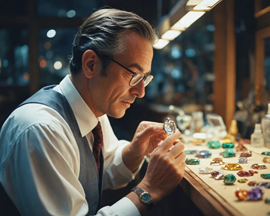 Como diferenciar vidro lapidado de pedra preciosa em joias