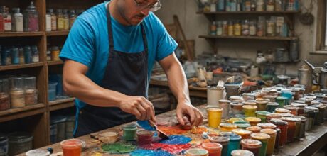 Como o vidro colorido é tingido para joias e adornos