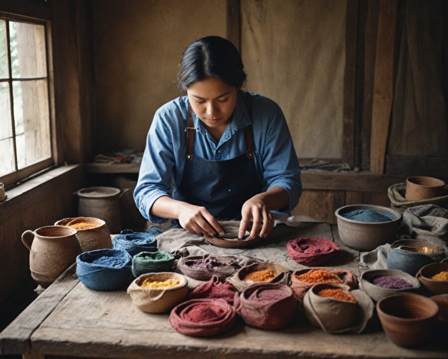 técnicas de estamparia artesanal em algodão com tintas naturais