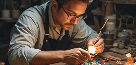 Como funciona o sopro de vidro na criação de joias exclusivas