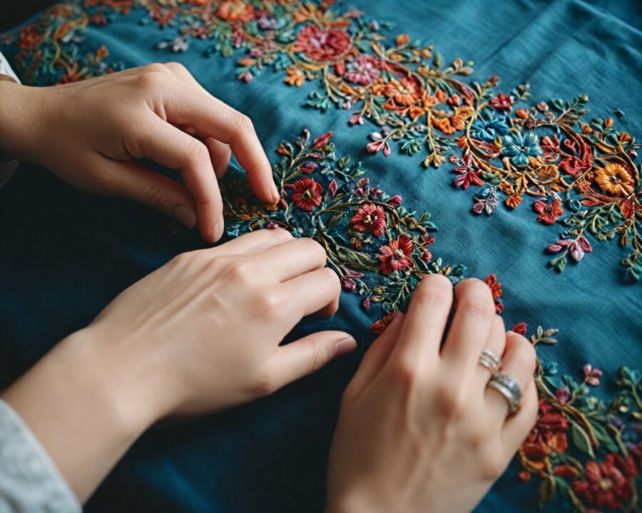 Técnicas de bordado manual em algodão e tendências atuais