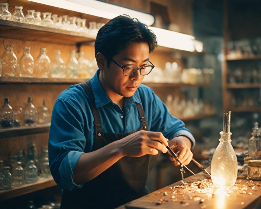 técnicas de lapidação de vidro para imitar diamantes e gemas raras